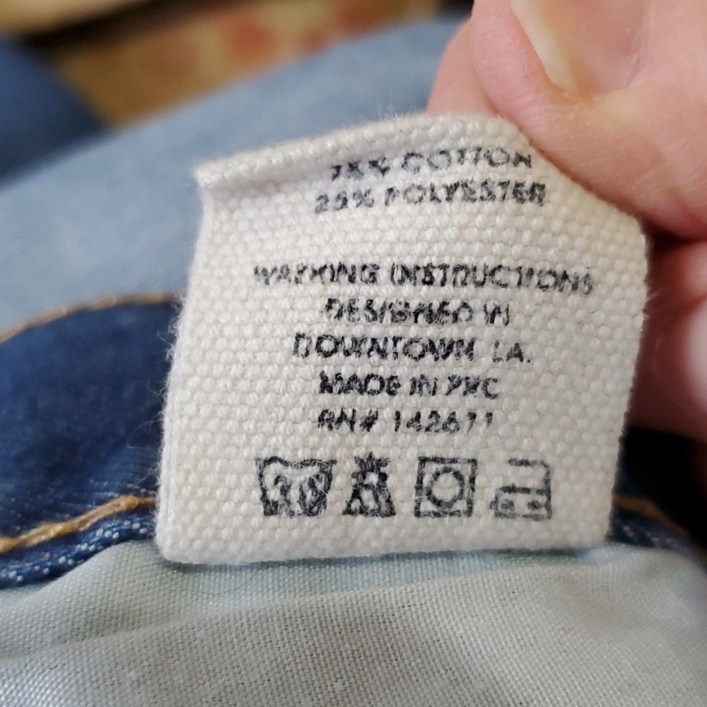 United Denim of America blue jeans distressed size 36 X 32 - Picture 8 of 9